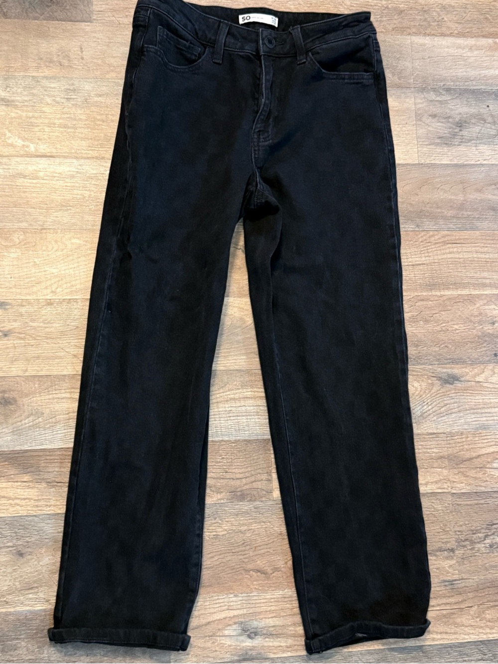 SO Goods For Life Black Straight Leg High Rise Jeans Size 9 / 29W Ankle